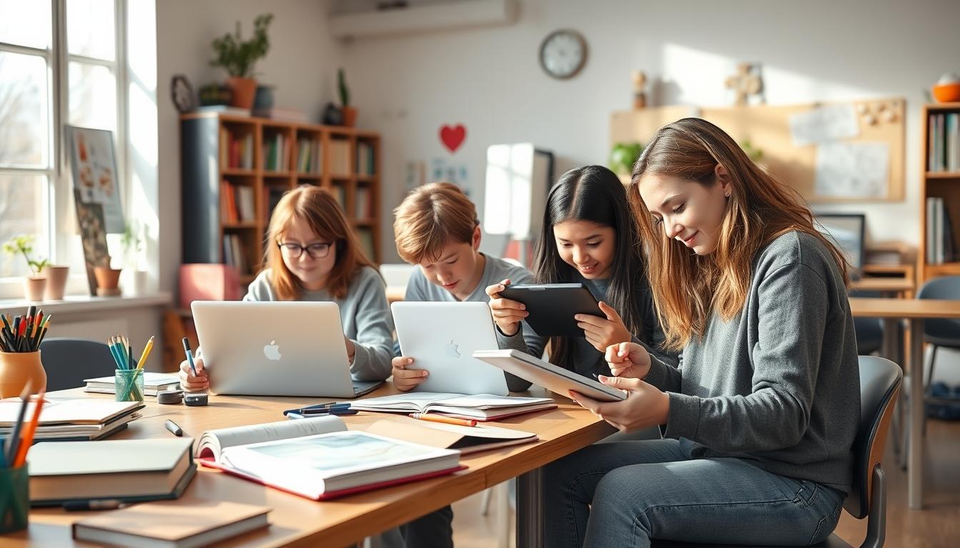 Student developing practical and academic skills