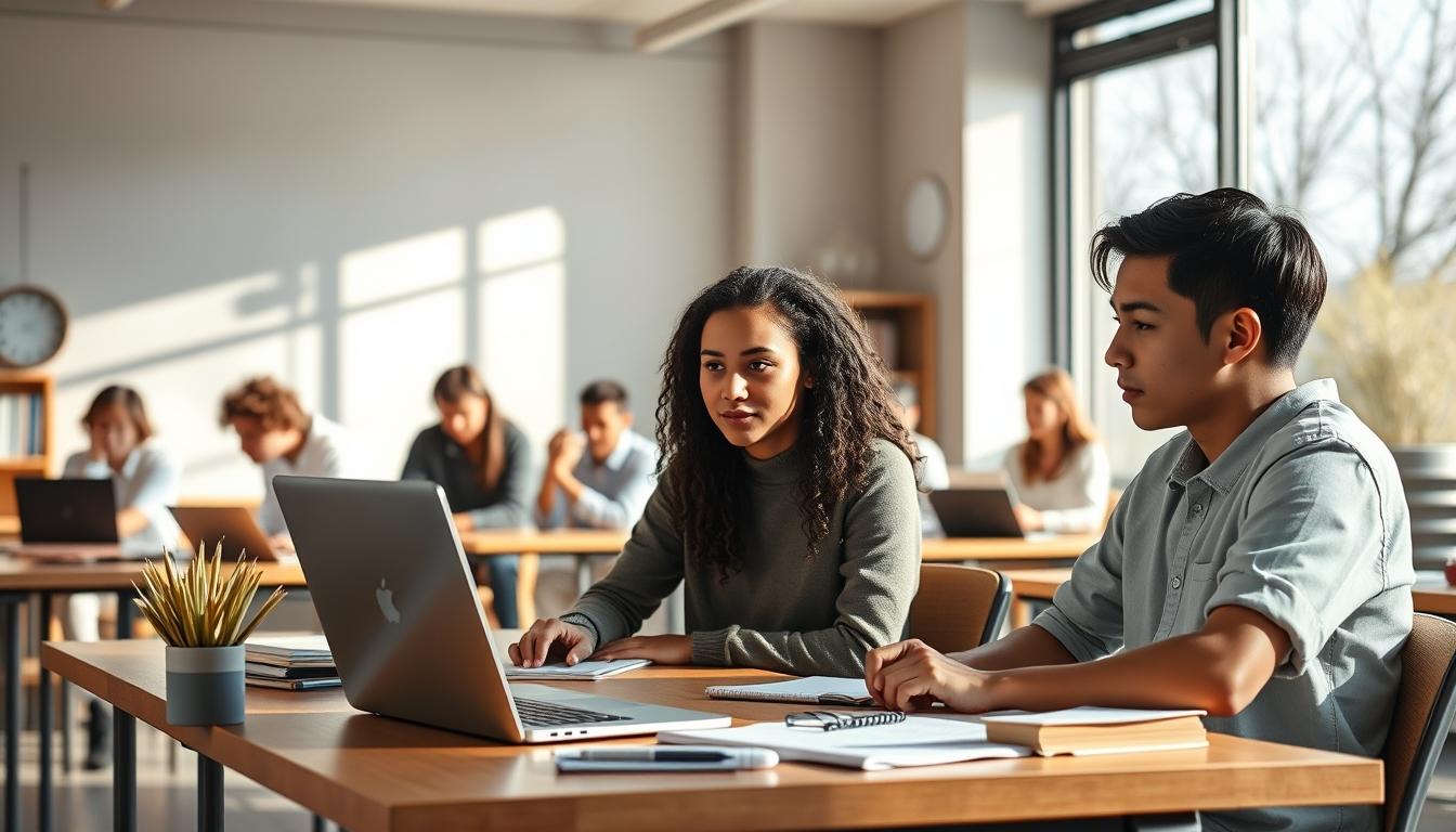 Modern university campus for students